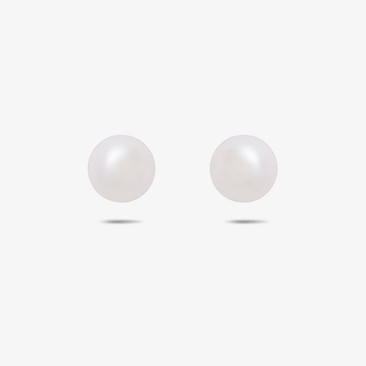Pure Silver Earrings - Simplistic Daily Wear Pearl Stud