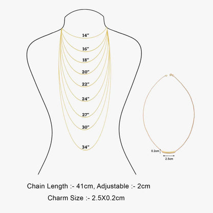 Pure 925 Silver Necklace - Elegant Gold Plated String Chain