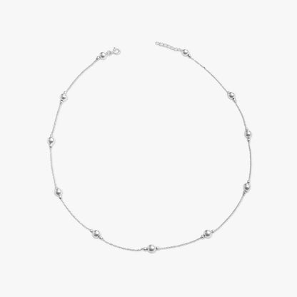 Classic Silver Rope Chain with Beads