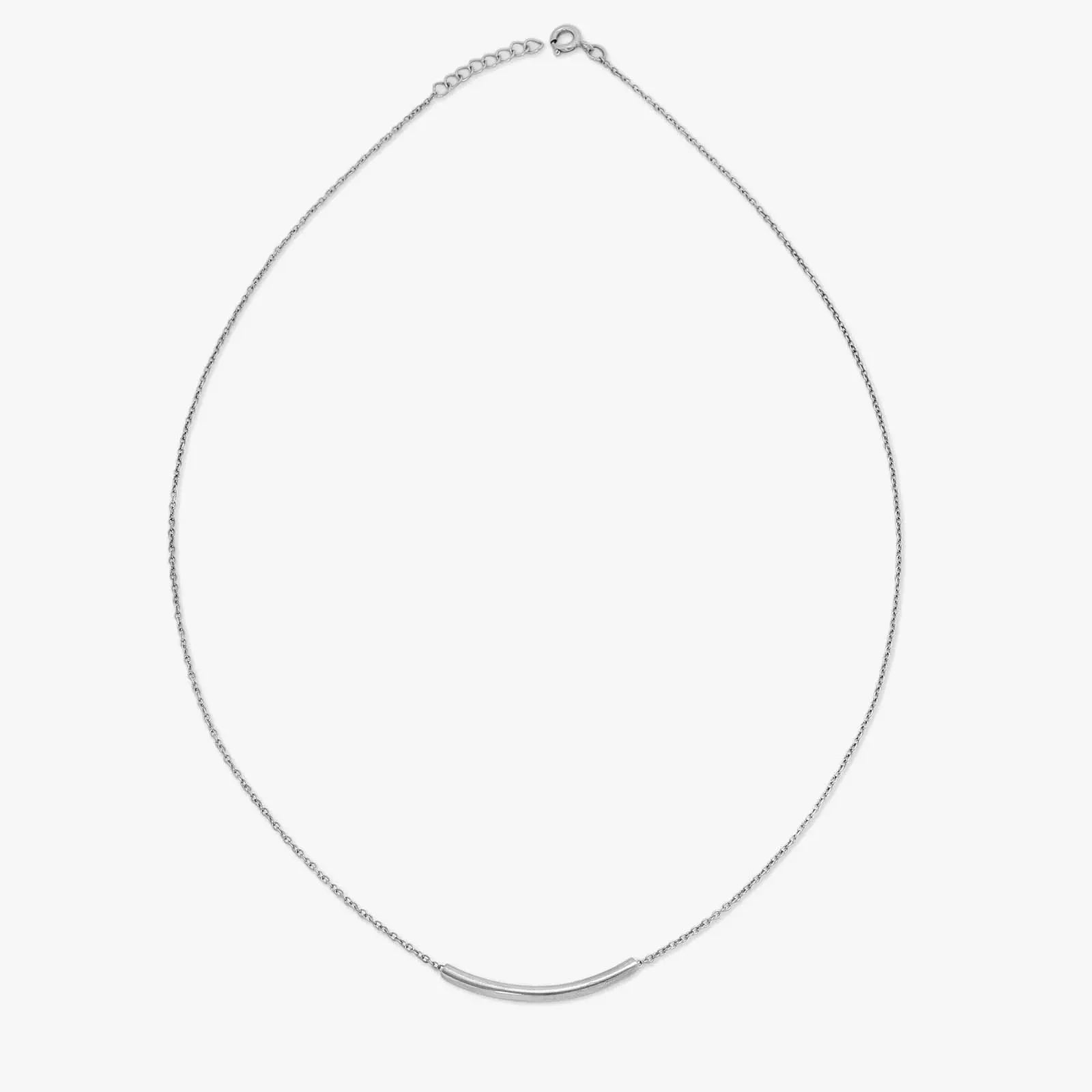 Single String With Silver Finish Necklace
