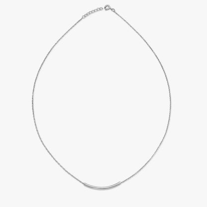 Single String With Silver Finish Necklace
