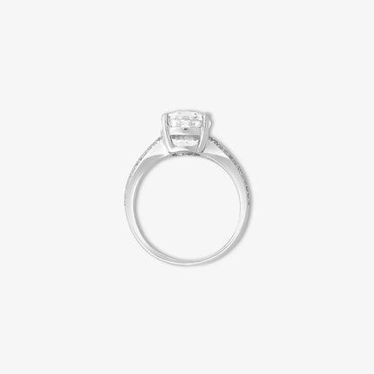 Oval Cut Silver Diamond Ring - Tweov Jewels