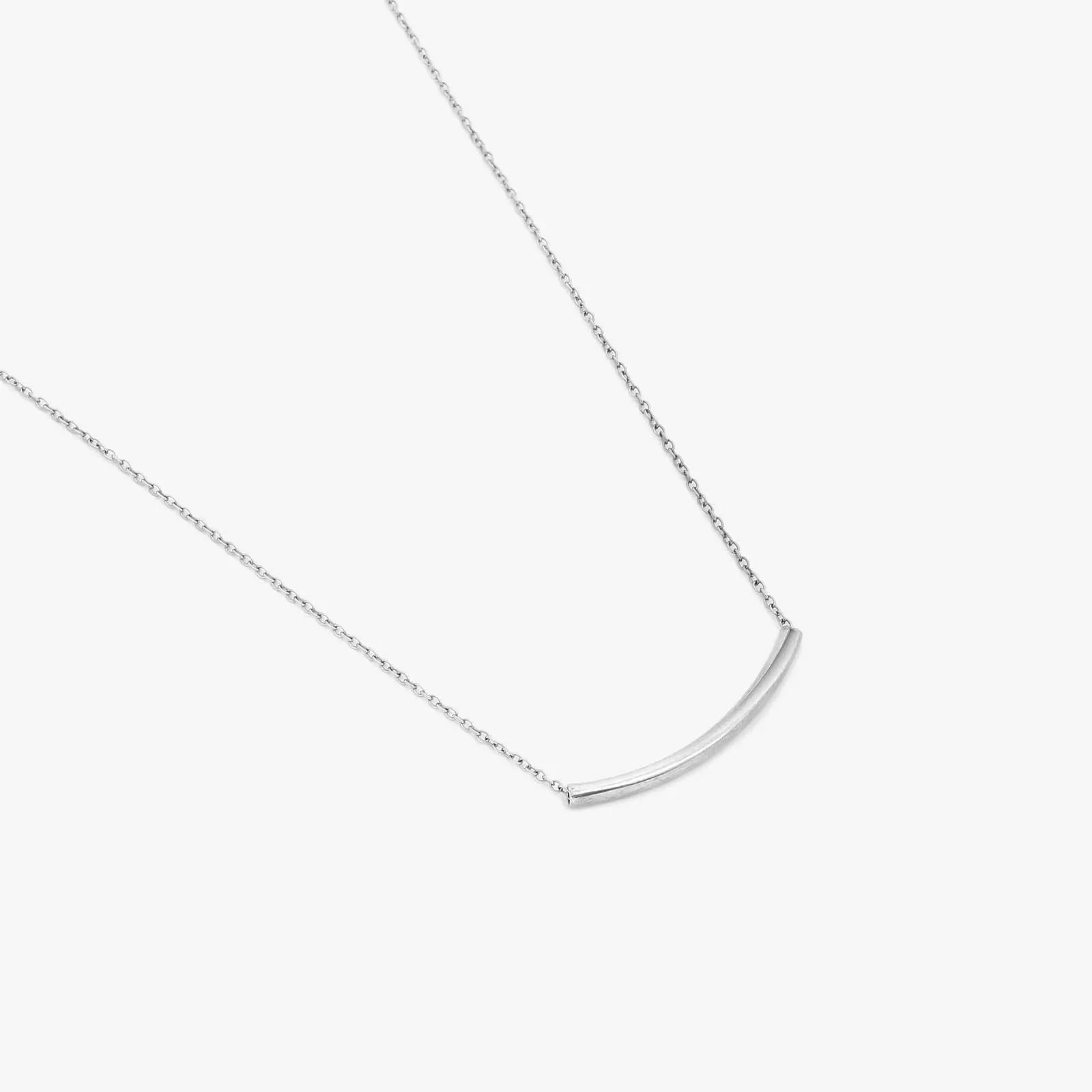 Single String With Silver Finish Necklace