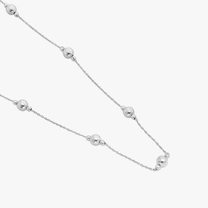 Classic Silver Rope Chain with Beads