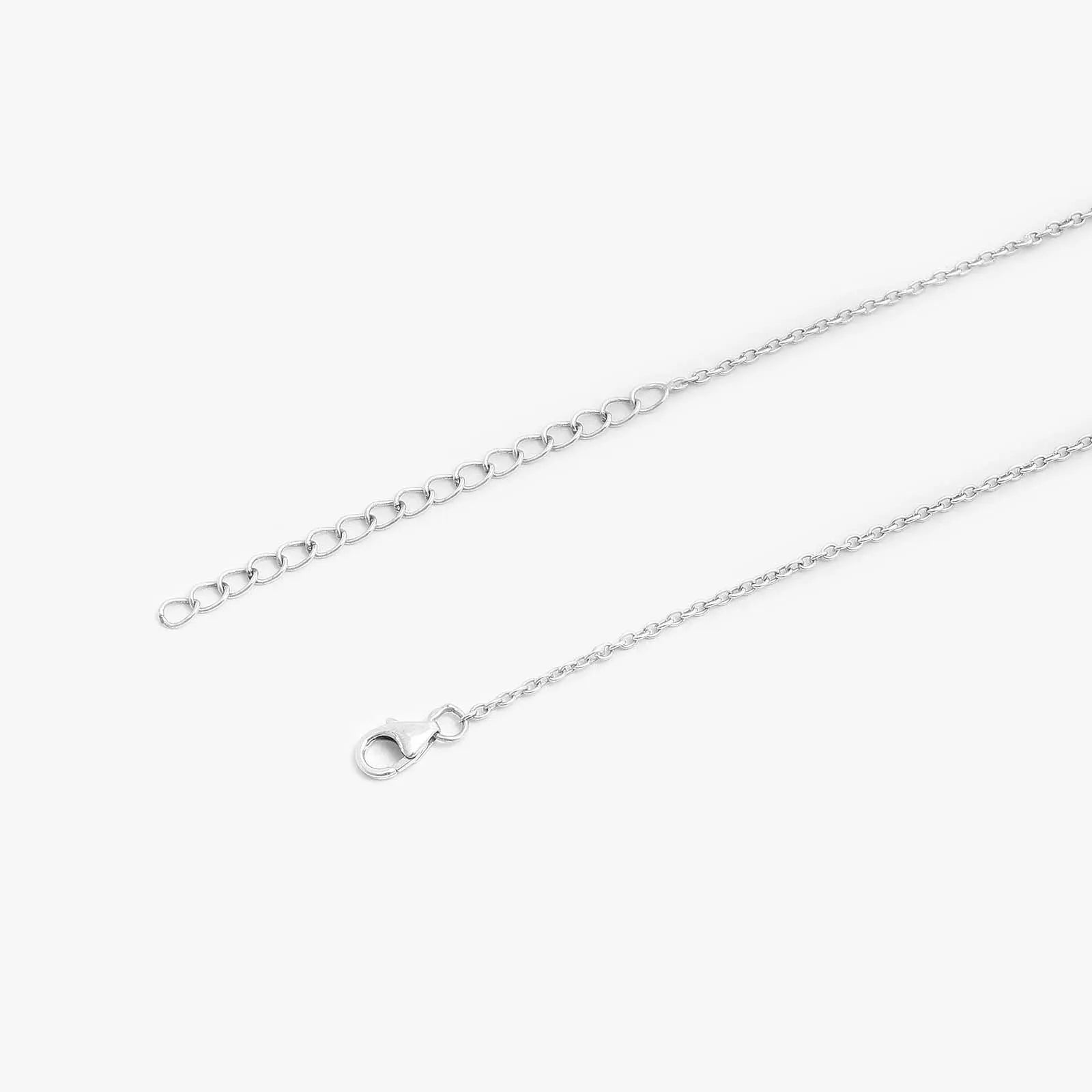 CZ Layered Swing Silver Necklace