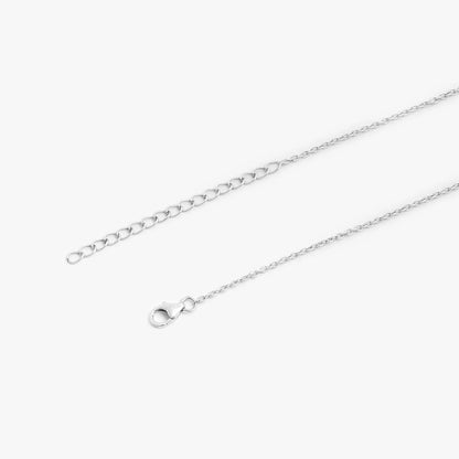 CZ Layered Swing Silver Necklace