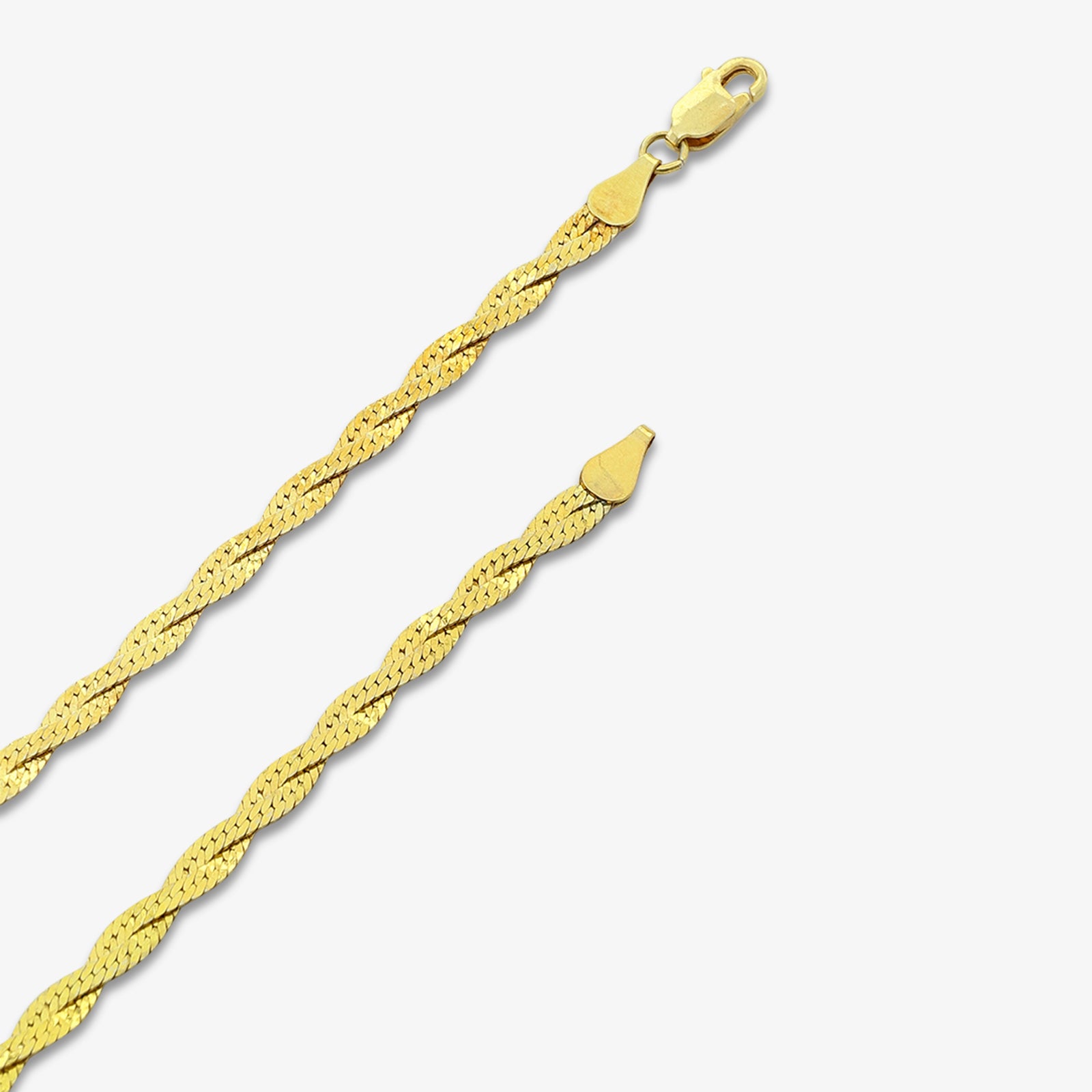 Pure Sterling Silver Gold Plated Snake Chain Anklet