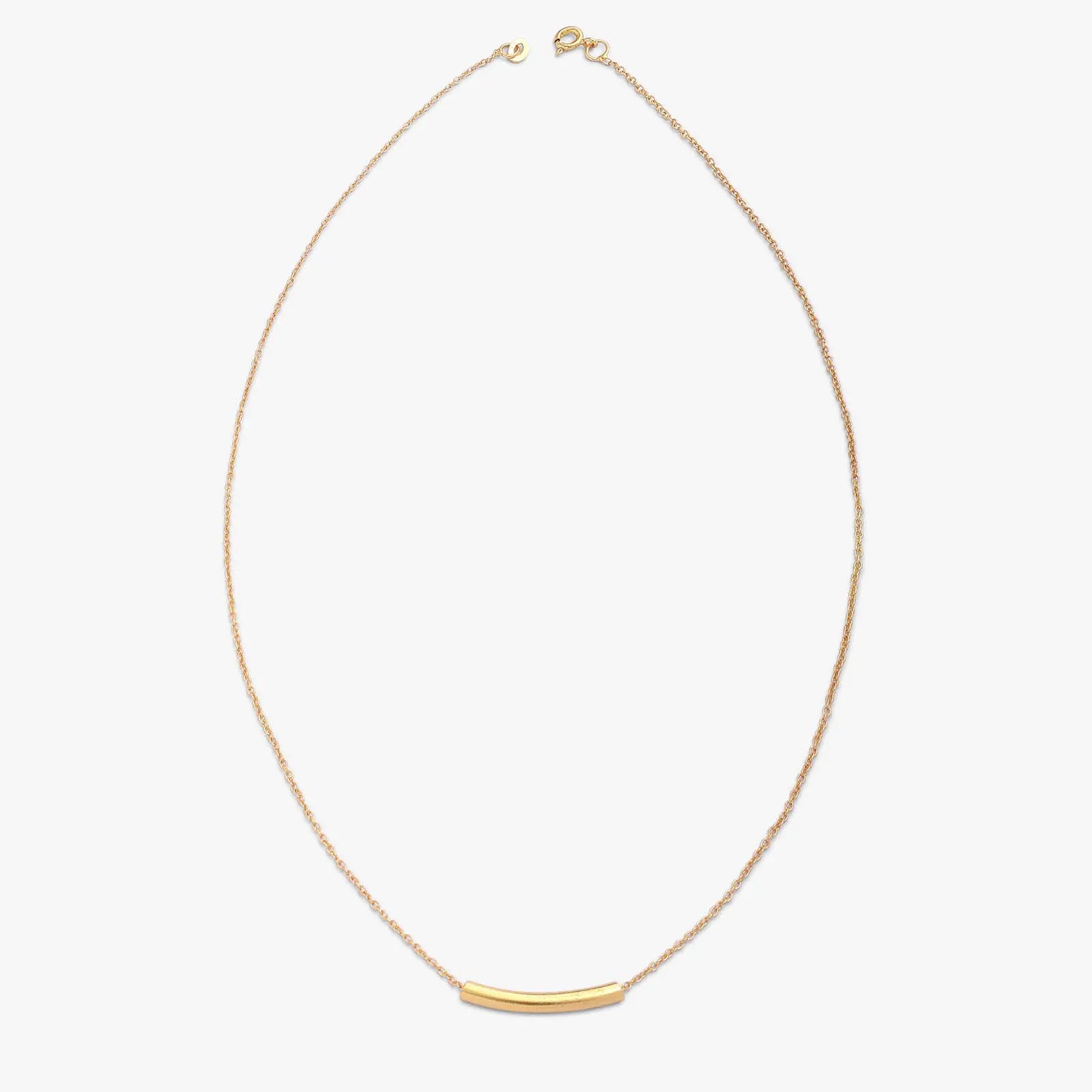 Pure 925 Silver Necklace - Elegant Gold Plated String Chain