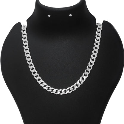 Silver Chain for Men - Matte Finish Curb Chain - Tweov Jewels