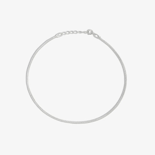 Flat Silver Chain Anklets