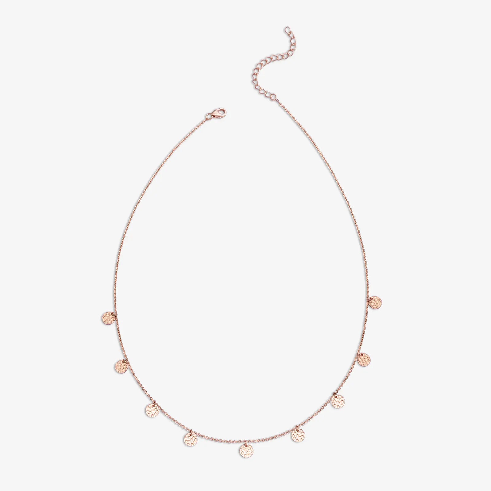 Rose Gold Plated Circular Charm Rope Chain