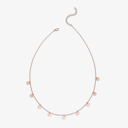 Rose Gold Plated Circular Charm Rope Chain