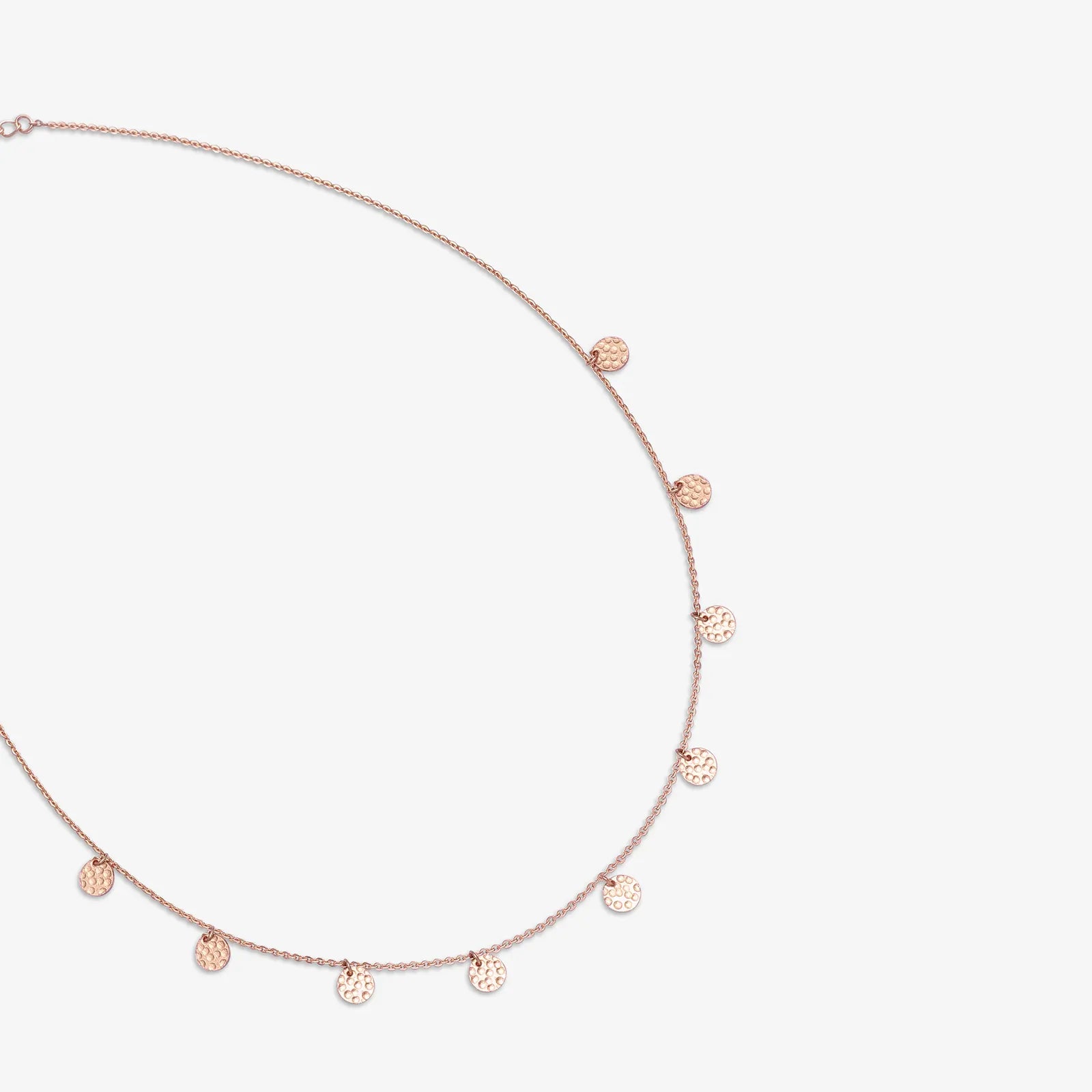 Rose Gold Plated Circular Charm Rope Chain