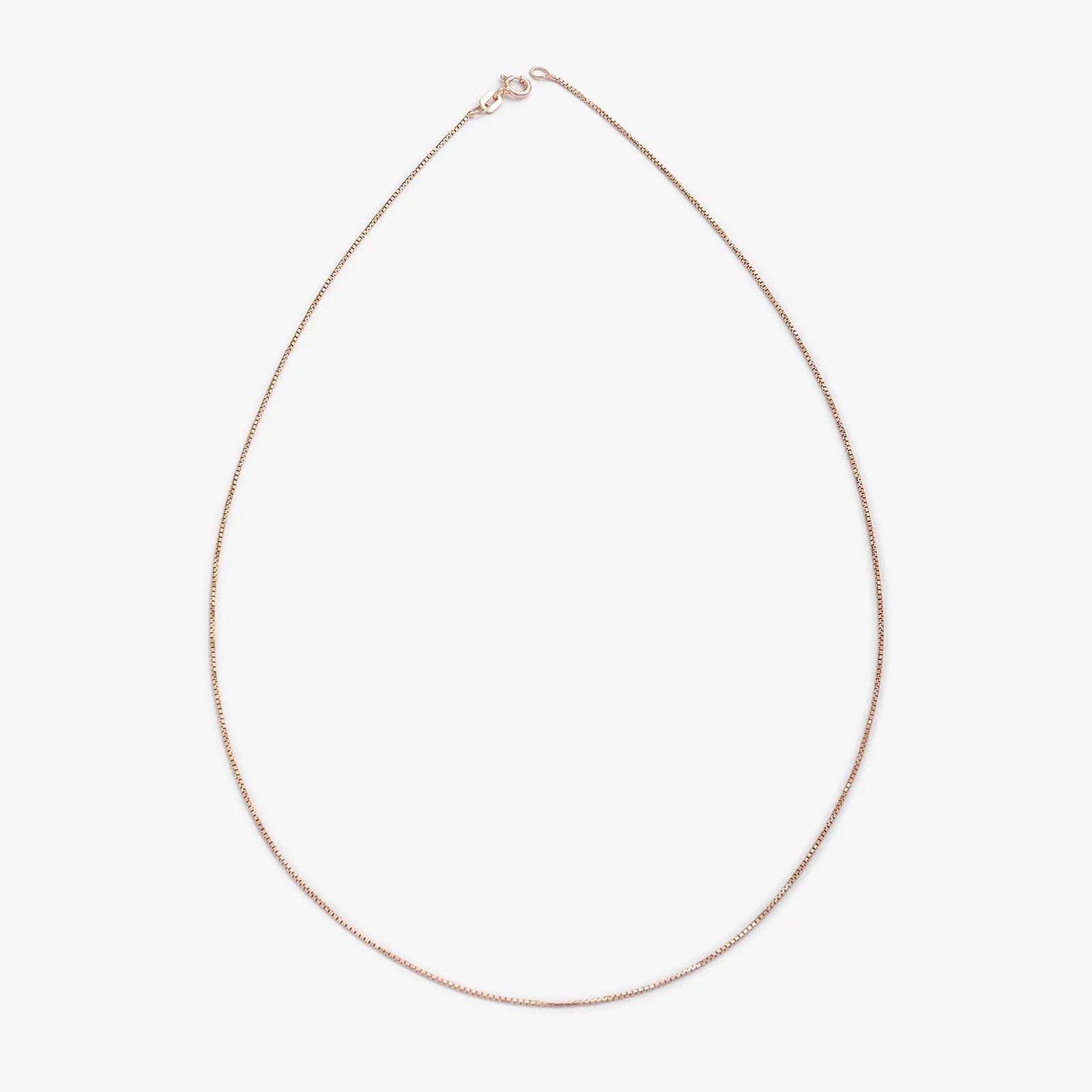 Rose Gold Plated Silver Box Chain - Tweov Jewels