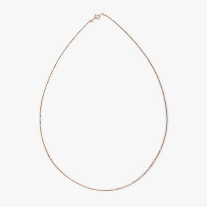 Rose Gold Plated Silver Box Chain - Tweov Jewels