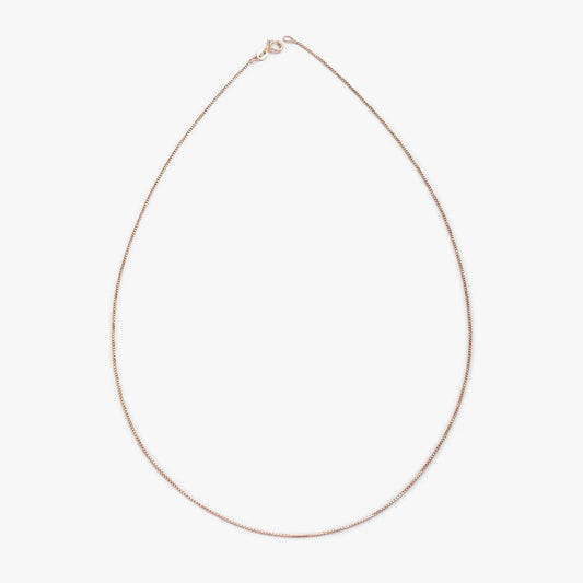Rose Gold Plated Silver Box Chain - Tweov Jewels