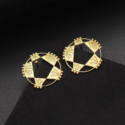 Gold Plated Rising Star Silver Stud Earrings - Tweov Jewels