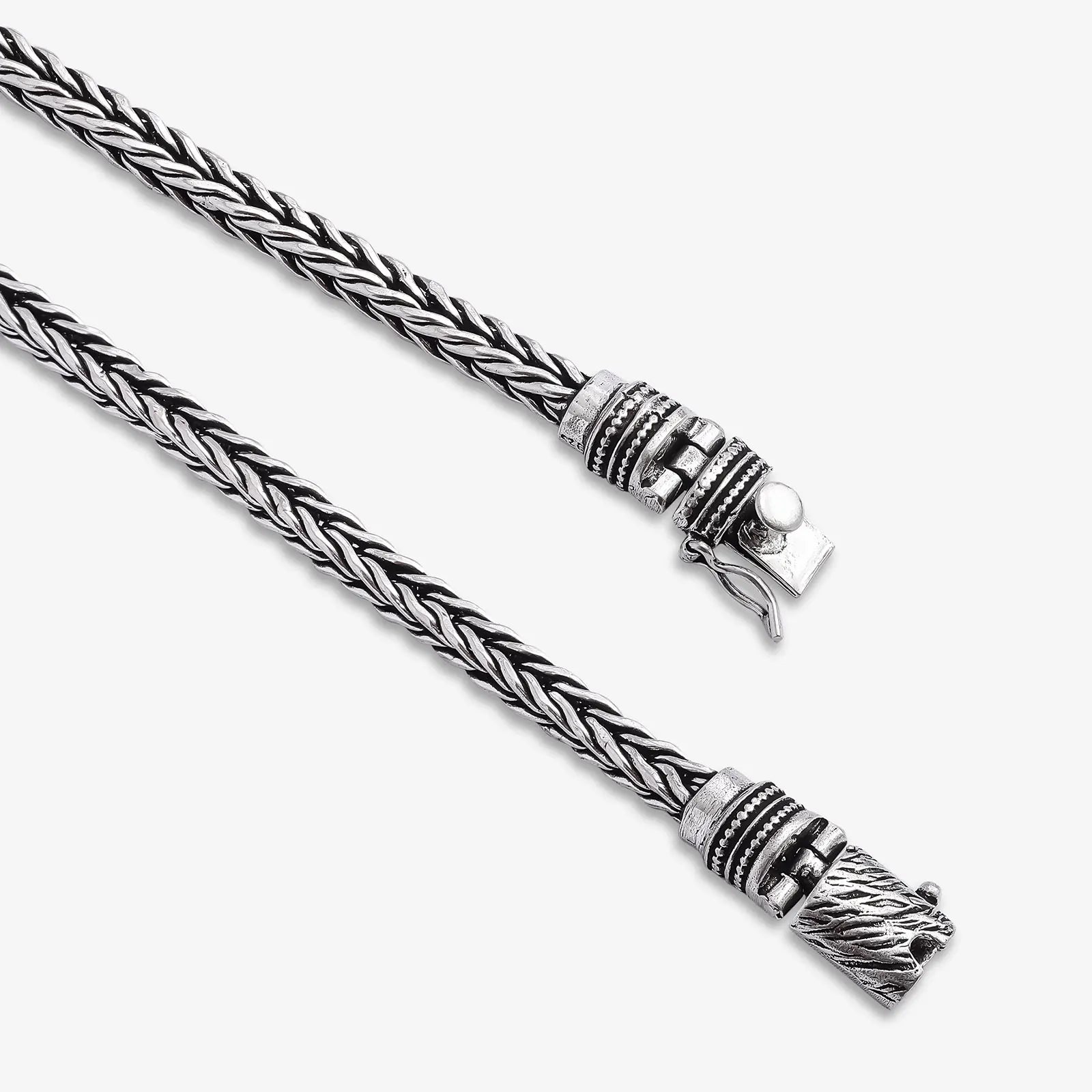 Woven Silver Bracelet for Men - Tweov Jewels