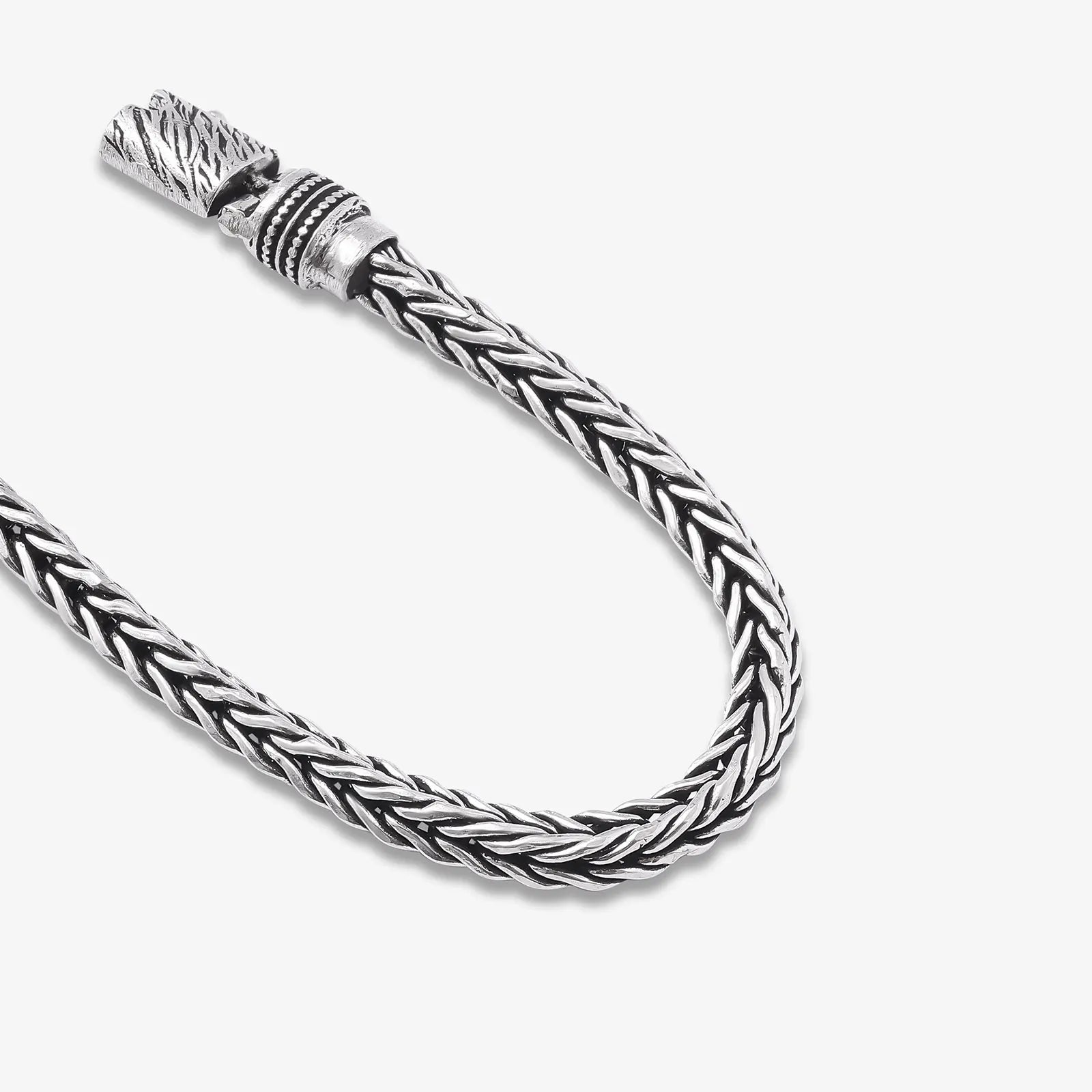 Woven Silver Bracelet for Men - Tweov Jewels