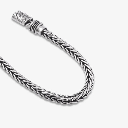 Woven Silver Bracelet for Men - Tweov Jewels