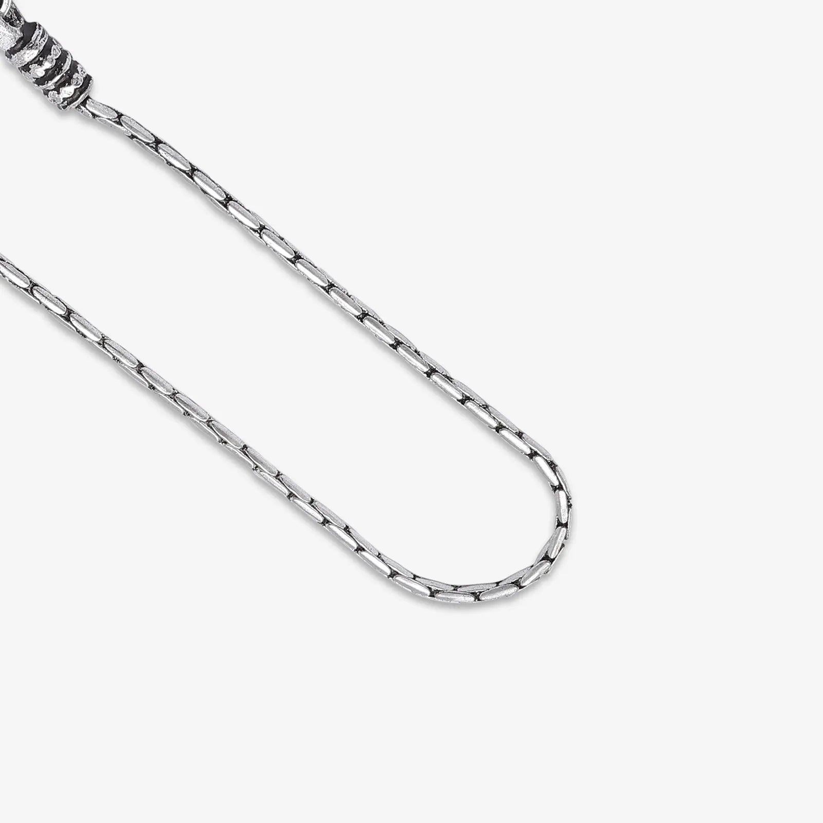 Oxidized Silver Brick Link Bracelet - Tweov Jewels