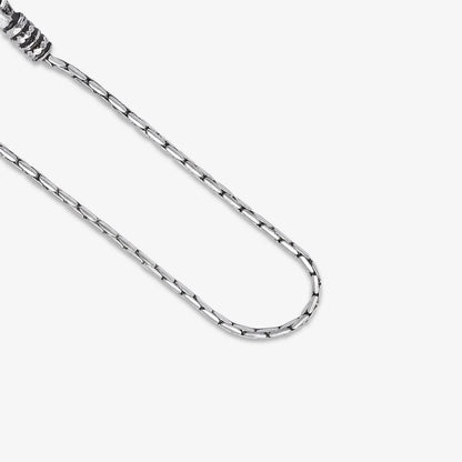 Oxidized Silver Brick Link Bracelet - Tweov Jewels