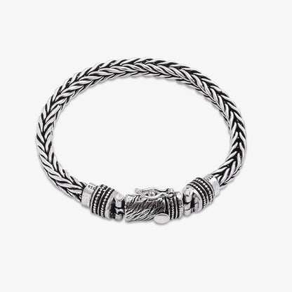 Woven Silver Bracelet for Men - Tweov Jewels