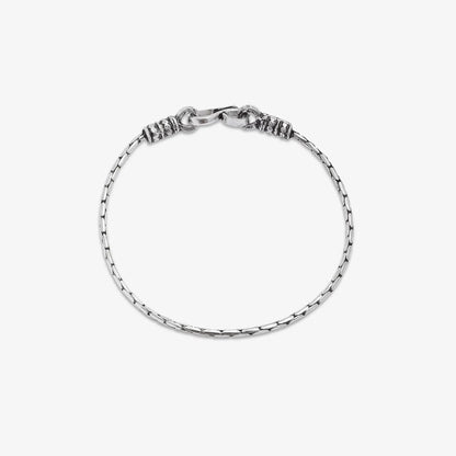 Oxidized Silver Brick Link Bracelet - Tweov Jewels