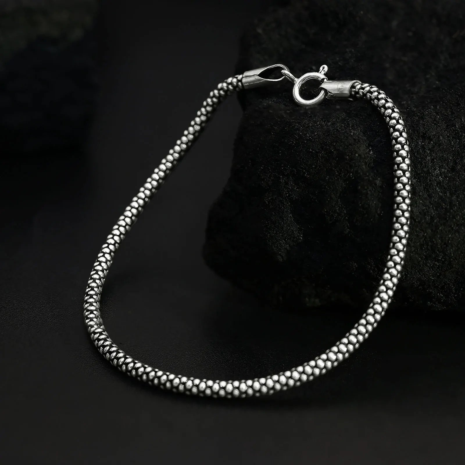 Handcrafted Silver Chain Bracelet