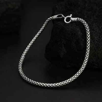 Handcrafted Silver Chain Bracelet