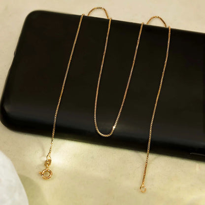Rose Gold Plated Silver Box Chain - Tweov Jewels