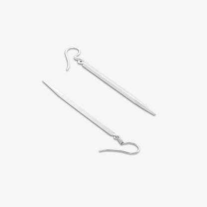 Pure Silver Earrings - Dazzling Pencil-Shaped Design - Tweov Jewels