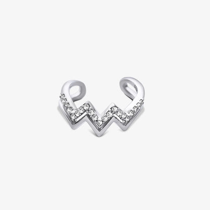 Silver Wave Ring for Women
