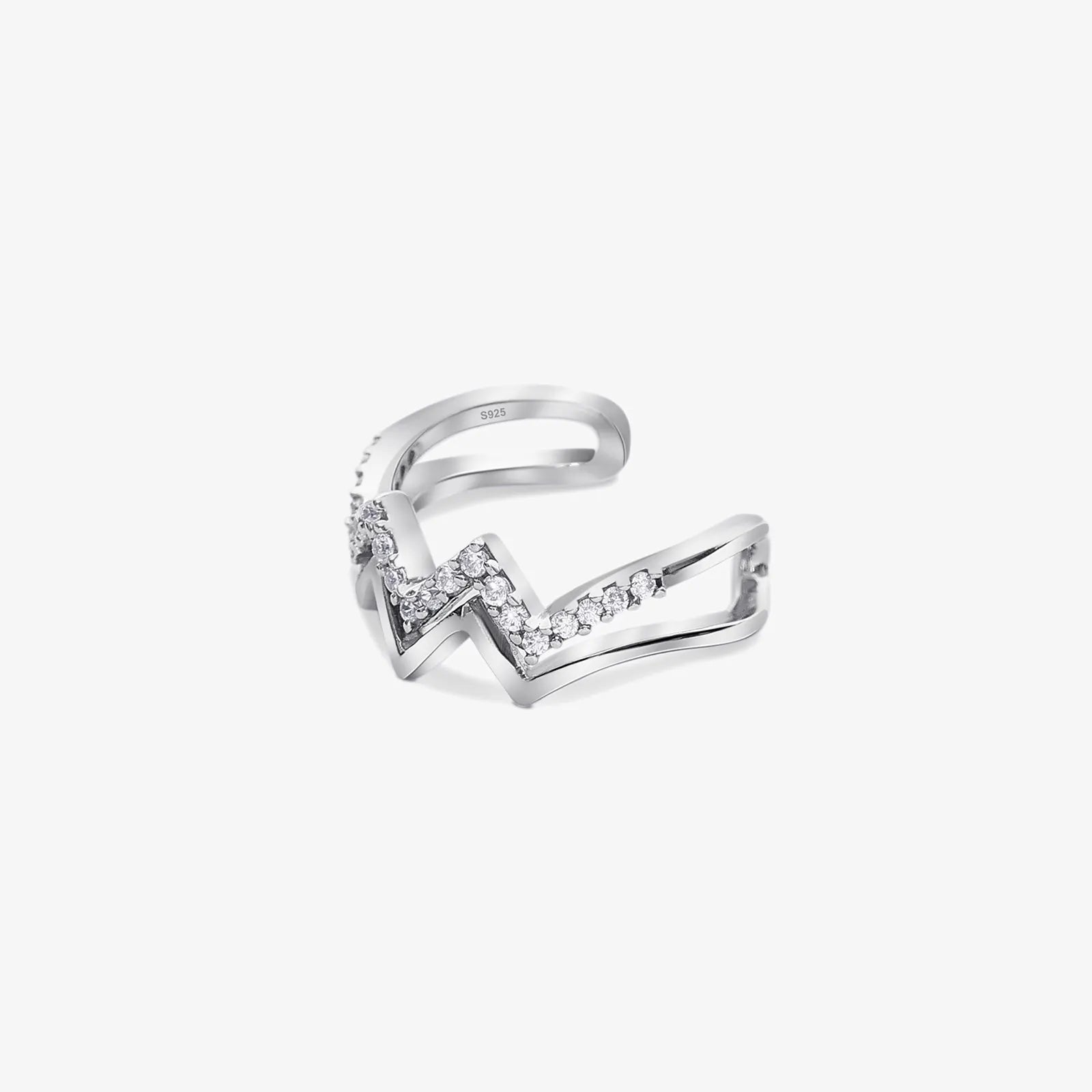 Silver Wave Ring for Women