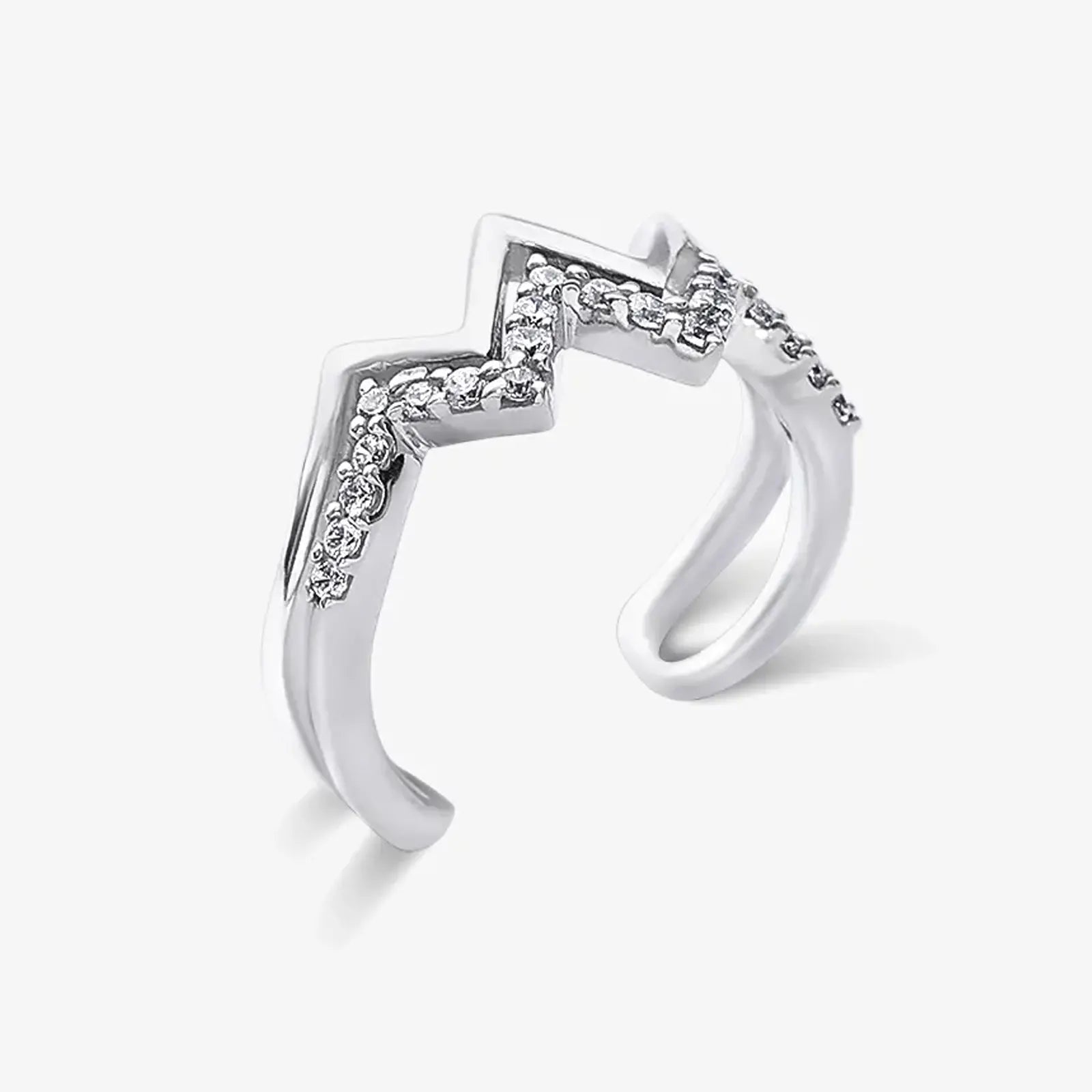 Silver Wave Ring for Women