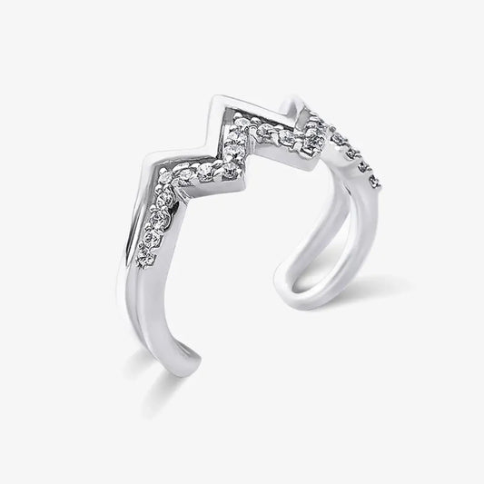 Silver Wave Ring for Women