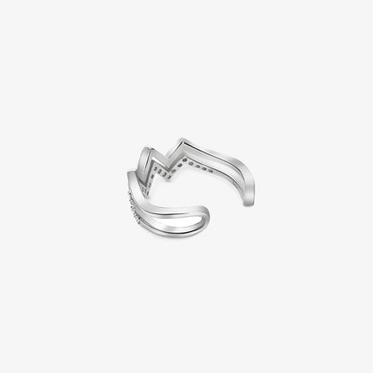 Silver Wave Ring for Women