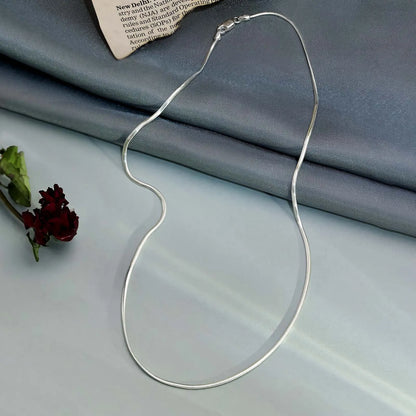 Silver Flat Snake Chain - Tweov Jewels