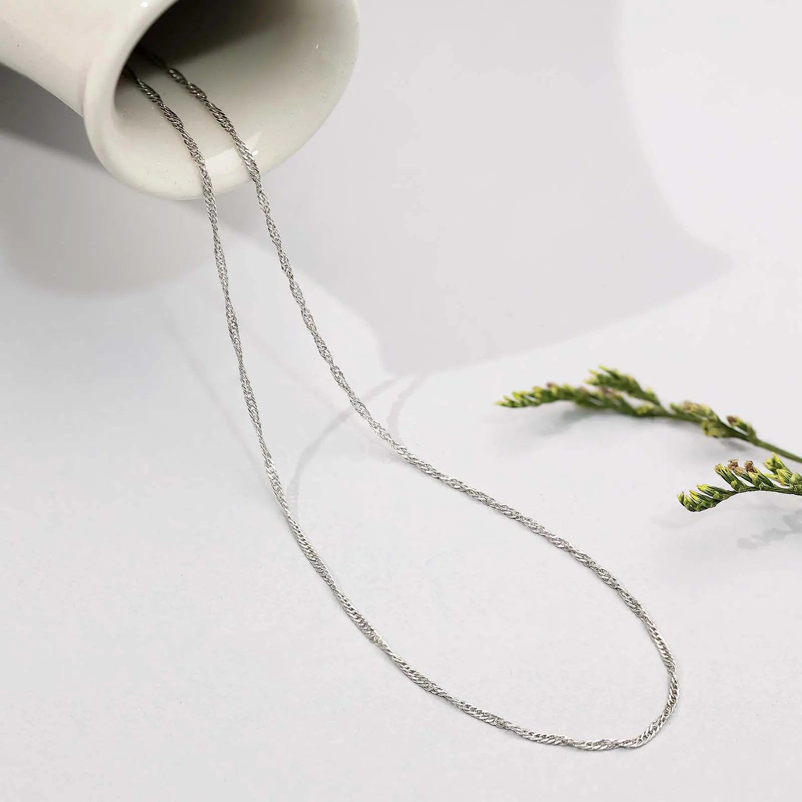 Silver Twisted Rope Chain - Tweov Jewels