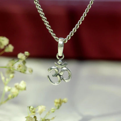 Silver Om Pendant with Spiritual Connection