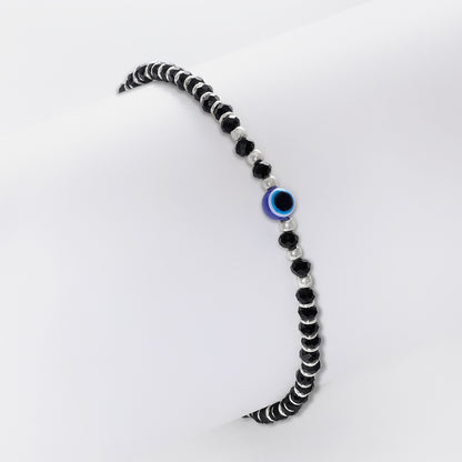 Evil Eye Crystal Bracelet for Women – 925 Sterling Silver