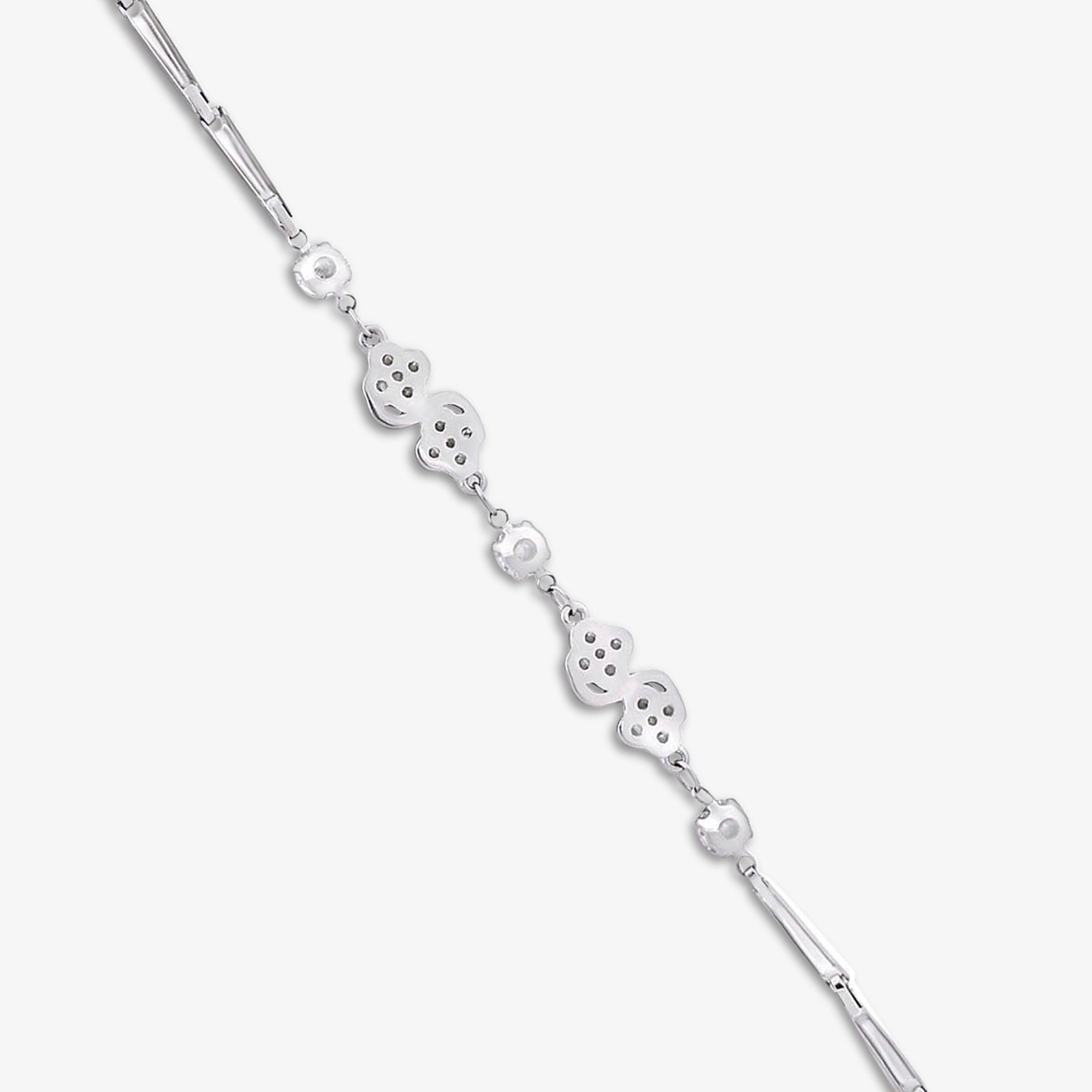 Lucky Four clove 925 Sterling Silver Bracelet