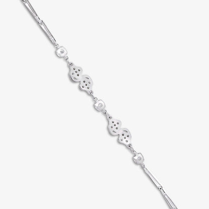 Lucky Four clove 925 Sterling Silver Bracelet