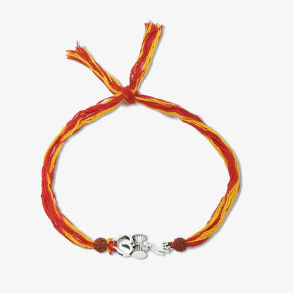 Trishul Damru Silver Rakhi for Brother