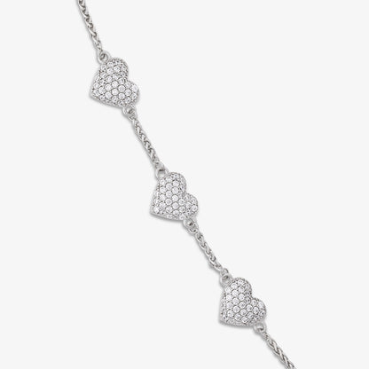 925 Sterling Silver Women Heart Bracelet– Symbol of Love