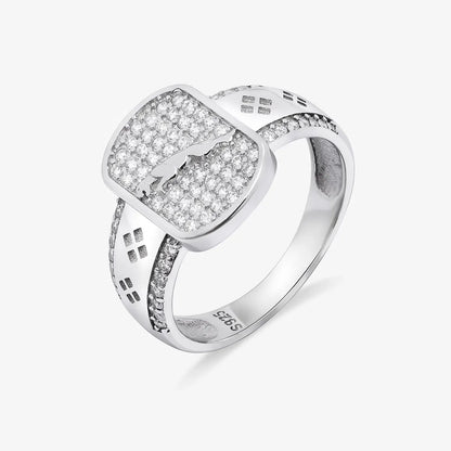 Silver Jaguar Mens Ring