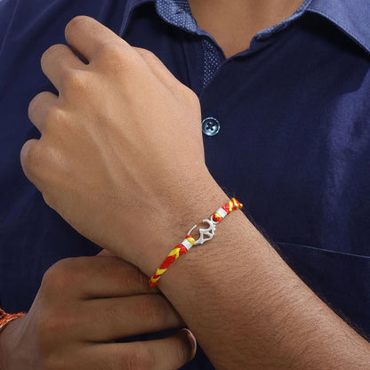 Pure Silver Rakhi - Feel The Peace With Om Pendant