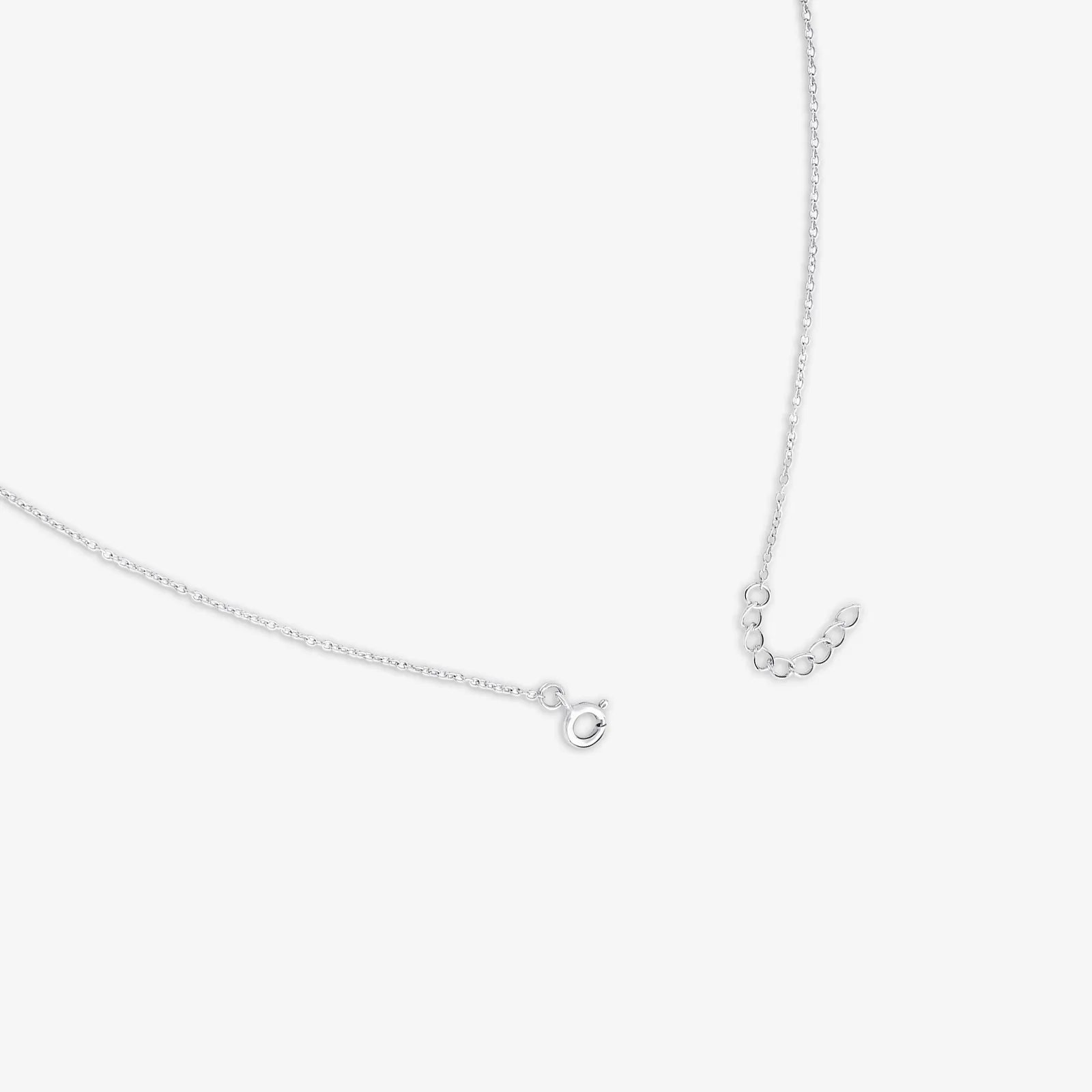 Silver Pink Leaf Chain Necklace - Tweov Jewels
