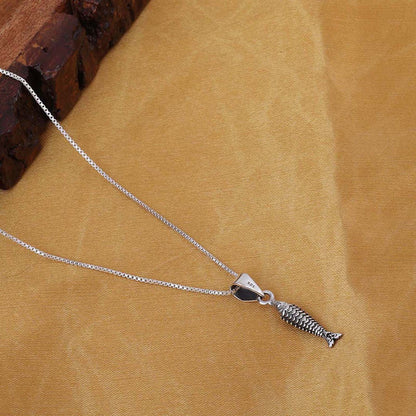 925 sterling Silver Antique Fish Pendant