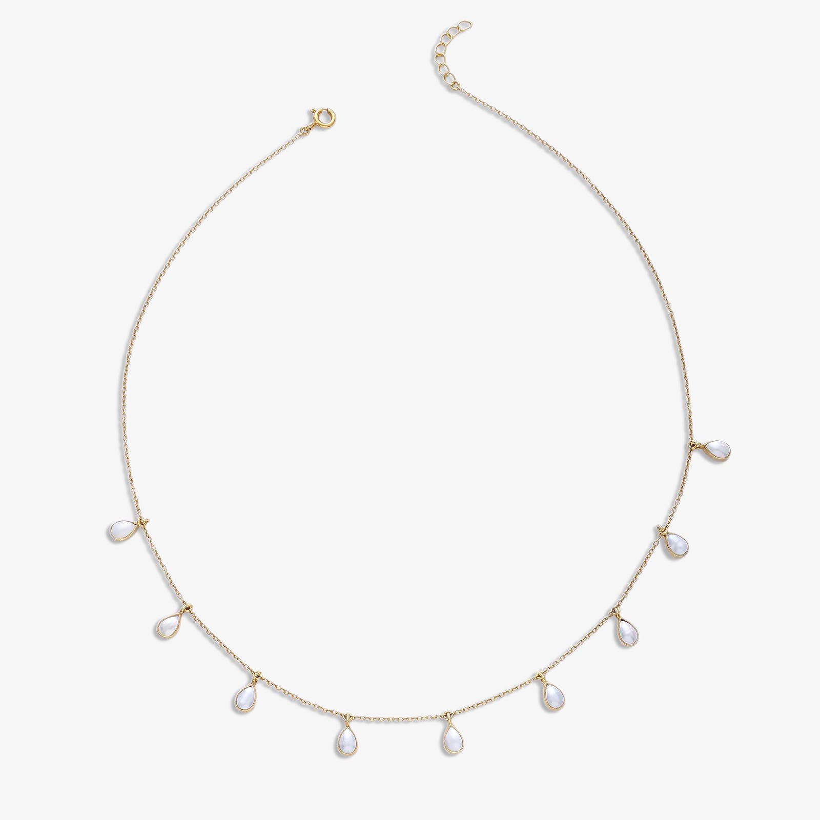 Pure Silver Necklace - Opulent Aurora Rose Gold Pearl Chain